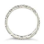 Sterling Silver Eye Marquise Eternity Marcasite Ring