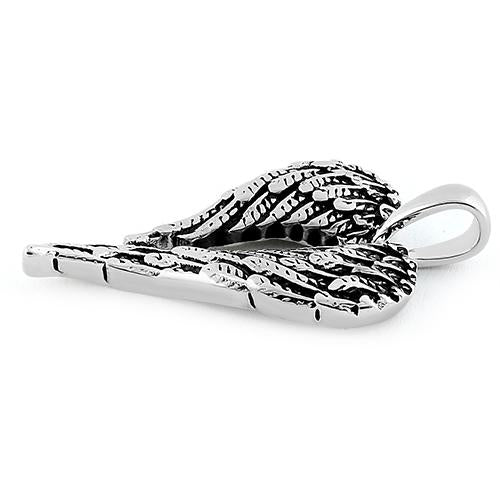 Sterling Silver Fallen Angel Wings Pendant