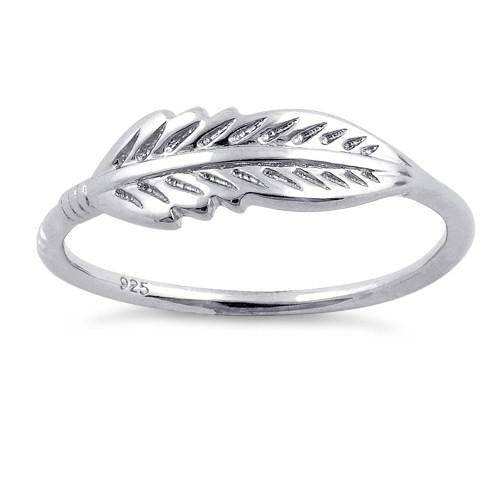 Sterling Silver Feather Ring