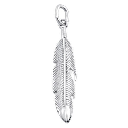 Sterling Silver Feather Pendant