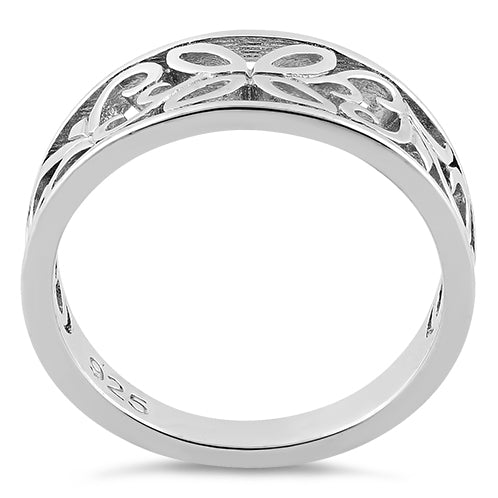 Sterling Silver Filigree Butterfly Ring