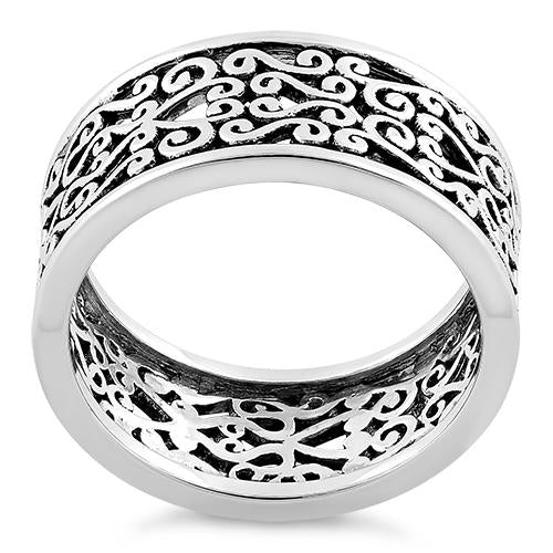 Sterling Silver Filigree Heart Ring