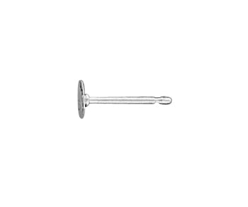Sterling Silver Flat Pin Pad 4mm - PACK OF 10