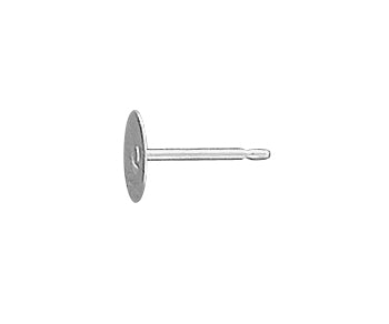 Sterling Silver Flat Pin Pad 6mm - PACK OF 10