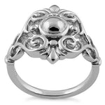 Sterling Silver Fleur-de-lis Vines Ring