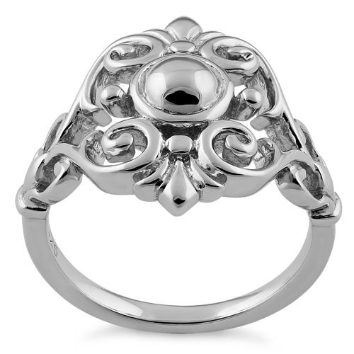 Sterling Silver Fleur-de-lis Vines Ring