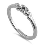 Sterling Silver Floating Hearts Ring