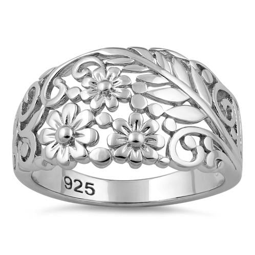 Sterling Silver Floral Arrangement Ring