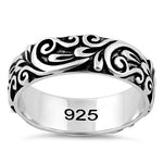 Sterling Silver Floral Band Ring