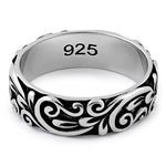 Sterling Silver Floral Band Ring