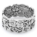 Sterling Silver Floral Band Ring