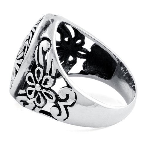 Sterling Silver Floral Elegant Ring