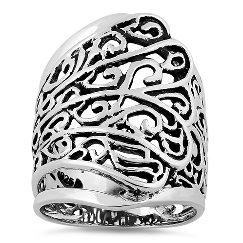 Sterling Silver Floral Ring