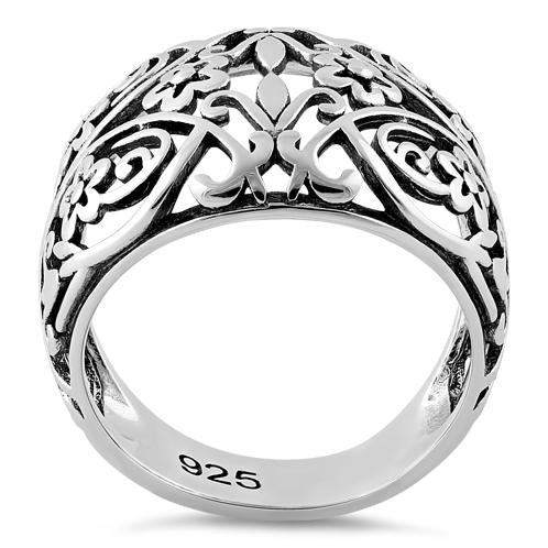 Sterling Silver Floral Ring