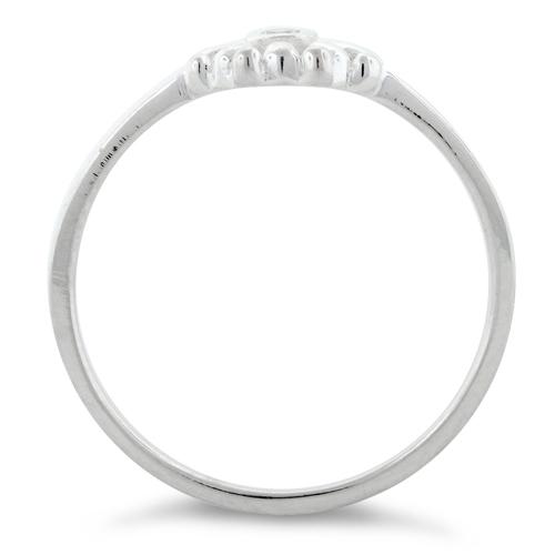 Sterling Silver Flower CZ Ring