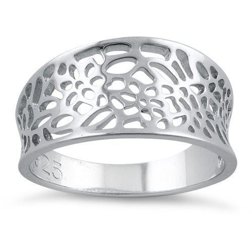 Sterling Silver Flowers Ring