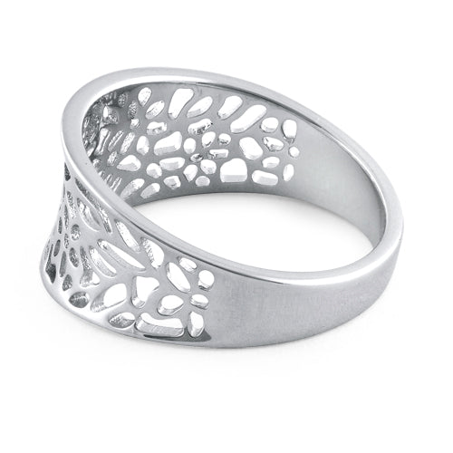 Sterling Silver Flowers Ring