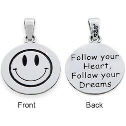 Sterling Silver "Follow your Heart, Follow your Dreams" Pendant