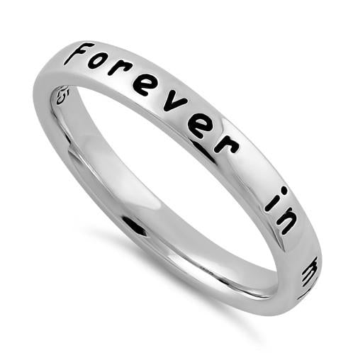 Sterling Silver "Forever in my heart" Ring