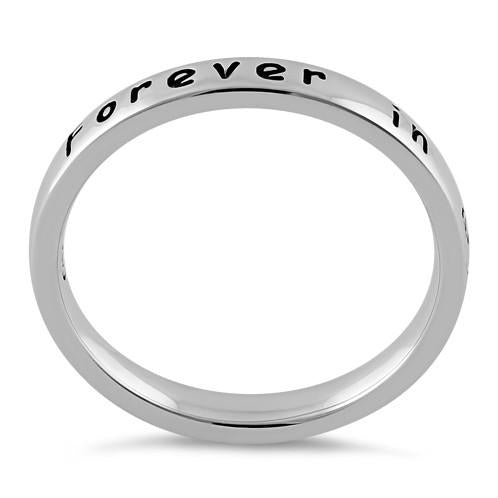 Sterling Silver "Forever in my heart" Ring