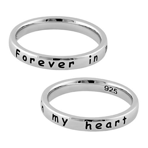 Sterling Silver "Forever in my heart" Ring