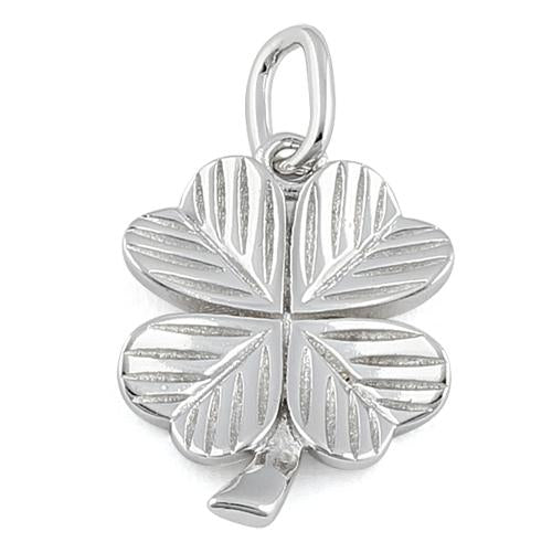 Sterling Silver Four Leaf Clover Charm Pendant