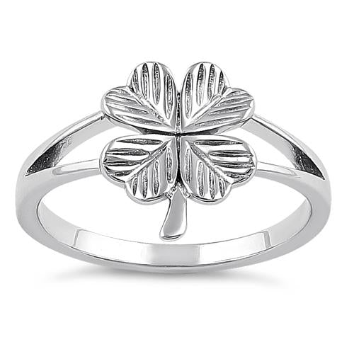 Sterling Silver Four-Leaf Clover Ring