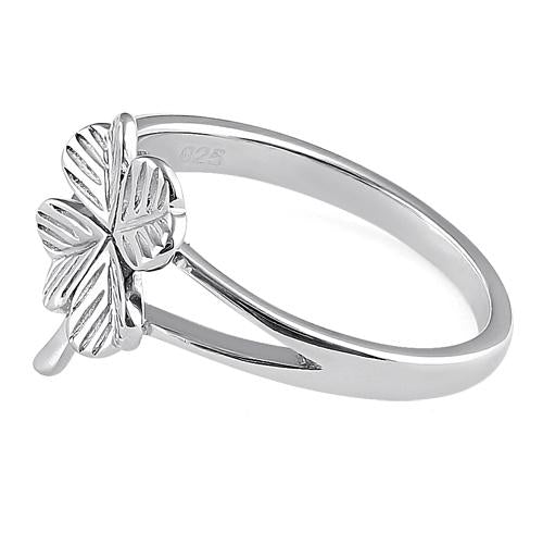 Sterling Silver Four-Leaf Clover Ring