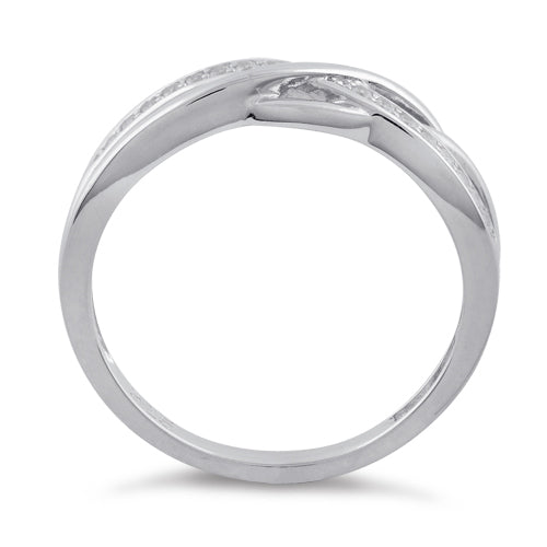 Sterling Silver Free Form CZ Ring