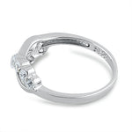 Sterling Silver Free Form CZ Ring