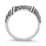 Sterling Silver Free-form Marcasite Ring
