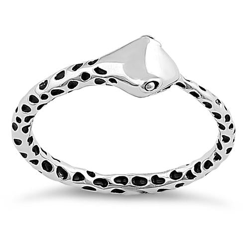 Sterling Silver Full Circle Snake Ring