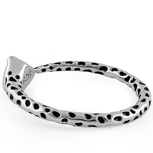 Sterling Silver Full Circle Snake Ring