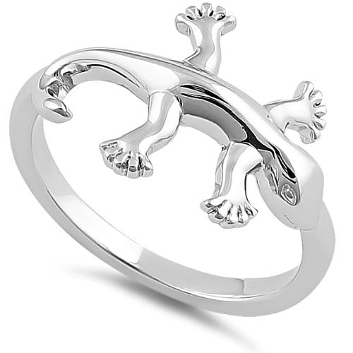 Sterling Silver Gecko Ring