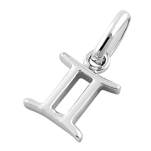 Sterling Silver Gemini Symbol Pendant