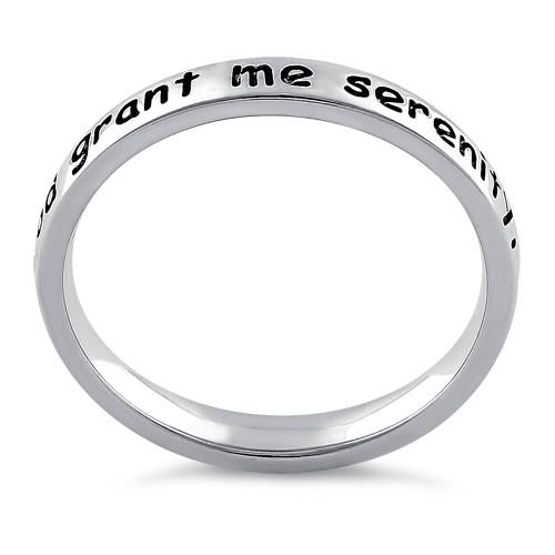 Sterling Silver "God grant me serenity, wisdom, & courage" Ring