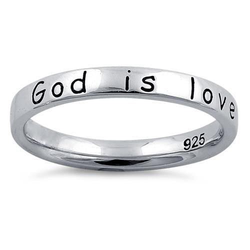 Sterling Silver "God Is Love" Ring