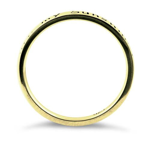 Sterling Silver Gold Plated "You Are My Sunshine, My Only Sunshine" Ring