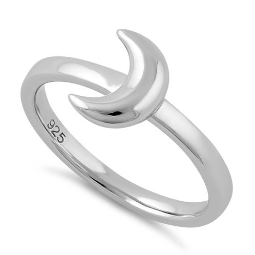 Sterling Silver Half Moon Ring