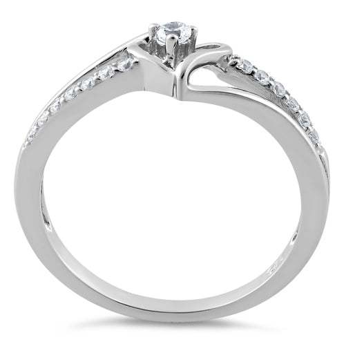 Sterling Silver Heart CZ Ring