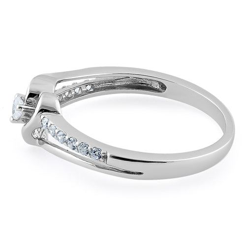 Sterling Silver Heart CZ Ring