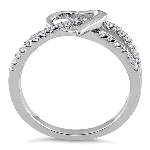 Sterling Silver Heart CZ Ring