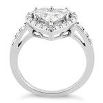 Sterling Silver Heart CZ Ring