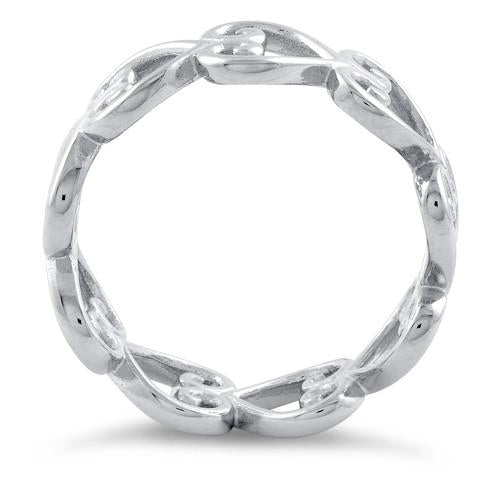 Sterling Silver Heart Eternity Ring
