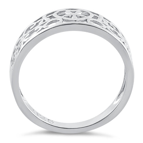 Sterling Silver Heart Filigree Ring