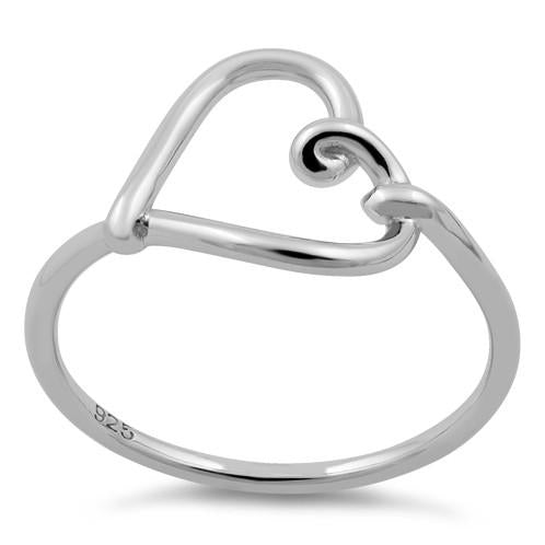 Sterling Silver Heart Knot Ring