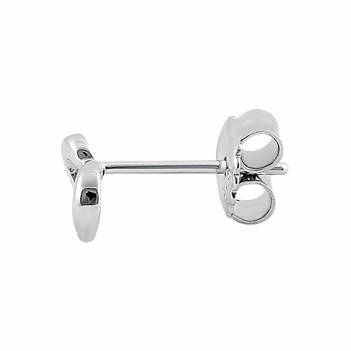 Sterling Silver Heart Stud Earrings