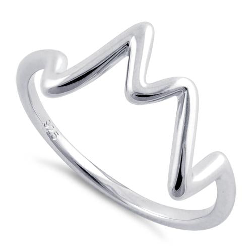 Sterling Silver Heartbeat Ring