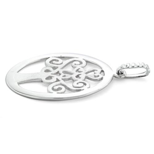 Sterling Silver Hearts Tree Pendant