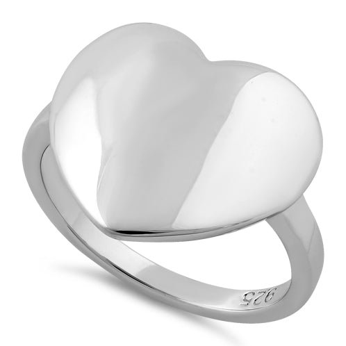 Sterling Silver High Polish Big Heart Ring